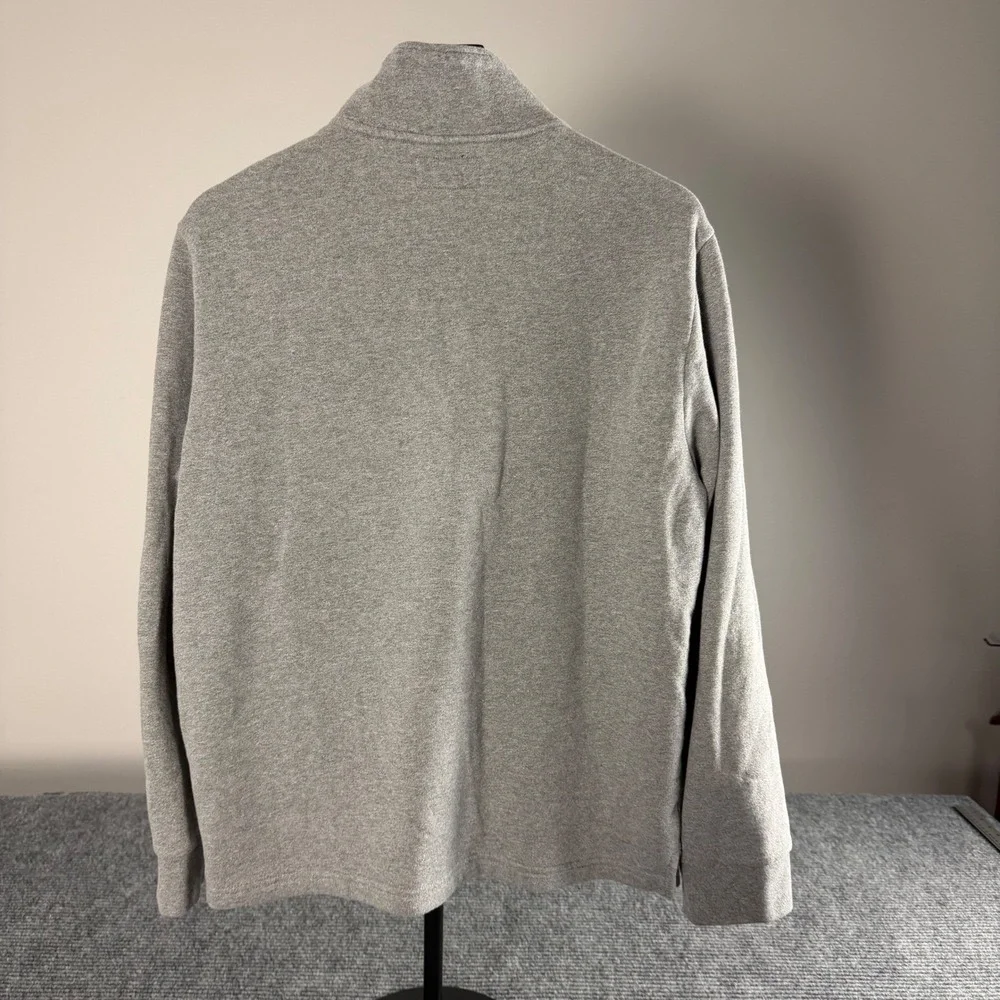 Bonobos‎ Mens Quarter Zip Pullover Heather Gray Sherpa Lined Sweatshirt Size M